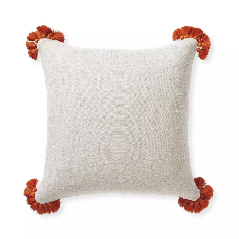 Serena & Lily Cayucos pillow cover 20x20 inches - sand/terracotta